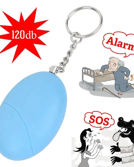 Cheap Self Defense Alarm 120dB Egg Shape Girl Women Security Protect Alert Personal Safety Scream Loud Keychain Emergency Alarm