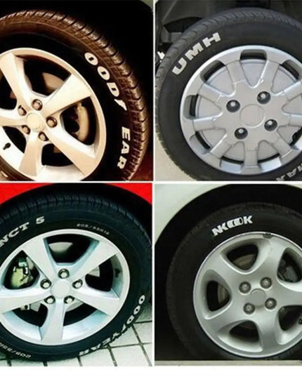 1pcs White Waterproof Cars Wheel Tire Oily Mark Pen Auto Rubber Tyre Paint Pen Cd Metal Permanent Paint Marker Graffiti Touch Up