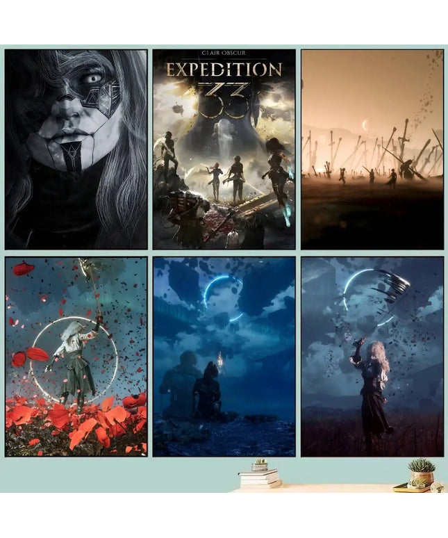 1pc Game Clair O-Obscur E-Expedition 33 Poster Self-adhesive Art Waterproof Paper Sticker Coffee House Bar Room Wall Decor