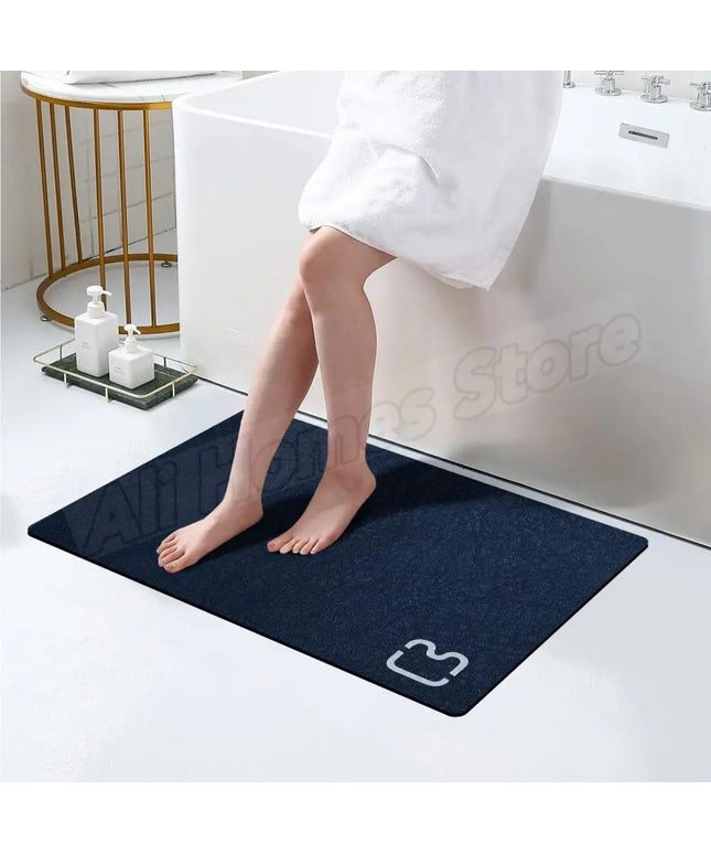 Diatomite Stone Bath Mat Diatomaceous Earth Bath Mat Rug Super Absorbent Non Slip 3.5MM Thickness Bathroom Mat Floor Bathtub Rug