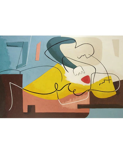 Modern Abstraction Carpets for Living Room Nordic Bedroom Decor Plush Carpet Home Art Floor Mat Large Area Thicken Non-slip Rug