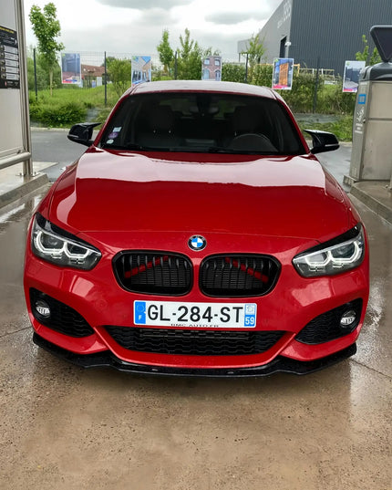 2Pcs Car Front Headlight Eyebrow Eyelid Cover For BMW 1 Series F20 F21 118i 120i 2015 2016 2017 2018 2019 Glossy Black Stickers