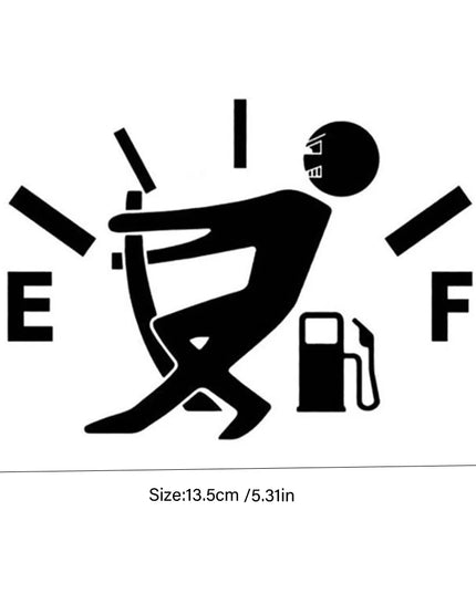 Funny Car Stickers Pull Fuel Tank Pointer Reflective Vinyl Sticker High Gas Decal Fuel Gage Empty Stickers Decal Auto Exterior