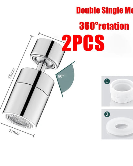 360°Universal Kitchen Faucet Anti-splash Aerator Bathroom Tap Rotatable Faucet 2 Mode Tap Nozzle Bubbler Kitchen Sink Faucet