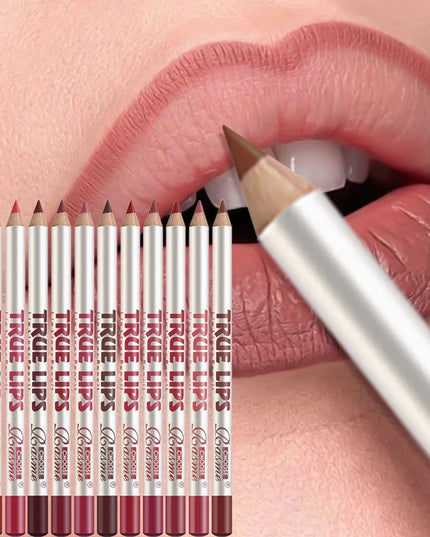 12 pcs Long-Lasting Lipstick Set with Professional Lip Liner Pencil and Matte Lip Gloss for Women Valentine's Day Gifts
