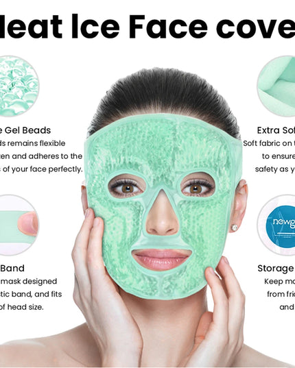 Ice Hot Cold Eye Mask Facial Mask Hot Cold Compress Pack Gel Beads Cold Ice Pack Face Eye Mask Compress Sleeping SPA Beauty Care