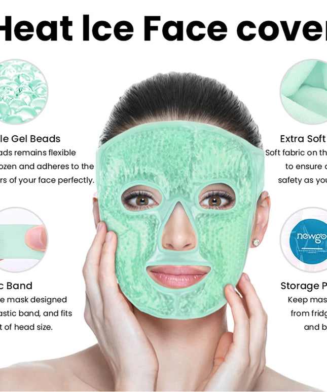 Ice Hot Cold Eye Mask Facial Mask Hot Cold Compress Pack Gel Beads Cold Ice Pack Face Eye Mask Compress Sleeping SPA Beauty Care