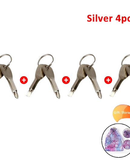 Emergency Key Screwdriver Outdoor Multifunctional Edc Tool Safety Protection Self Defense Prick Cone Combined Tool Set