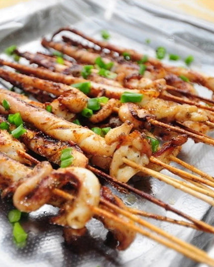 30/50PCS Disposable Wooden Grill Grilling Bbq Tools Outdoor Cooking BBQ Sticks Bamboo Skewers Barbecue Tools Fruit Sticks