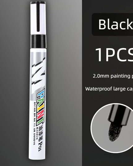 Car paint scratches repair brush pen waterproof water paint marker pen car tire tread care automotive  black white red silver