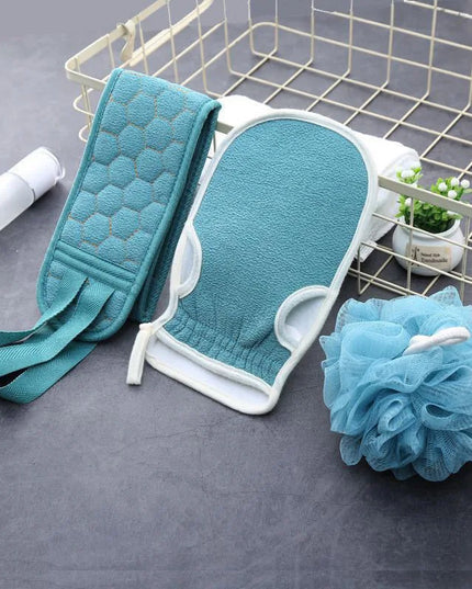 3pcs/set Body Cleaning Washcloth Soft Brush Home Hotel Bathroom Shower Ball Back Scrubber Set Exfoliating Skin Towel Bath Gloves