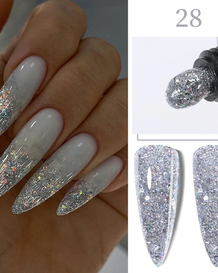 LILYCUTE 15ML Quick Extension Gel Nail Polish Nude Milk White Color Finger Prolong Acrylic Crystal Construction Hard Gel Varnish