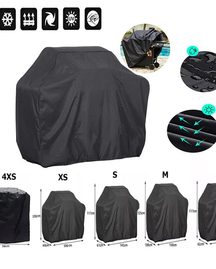 5 Size BBQ Grill Barbeque Cover Anti-Dust Waterproof Weber Heavy Duty Charbroil BBQ Cover Outdoor Rain Protective Barbecue Cover