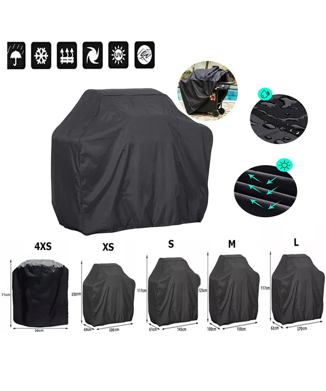 5 Size BBQ Grill Barbeque Cover Anti-Dust Waterproof Weber Heavy Duty Charbroil BBQ Cover Outdoor Rain Protective Barbecue Cover