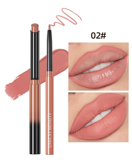 QIBEST Matte Nude Lipstick Pen Long Lasting Lipliner Lip Pencil Waterproof Lip Liner Contour Sexy Red Lip Makeup Set For Women