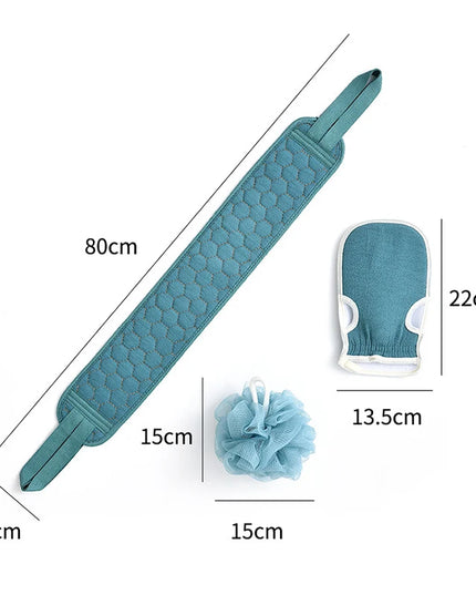 3pcs/set Body Cleaning Washcloth Soft Brush Home Hotel Bathroom Shower Ball Back Scrubber Set Exfoliating Skin Towel Bath Gloves