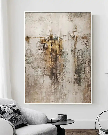 Abstract Gold Beige Handmade Oil Paintings Oil Painting Art Abstract Wall Decor Modern Art Gray Abstract Art Gold Foil Pictures