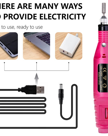 YIKOOLIN Strong Function Nail Drill Machine Set Electric Nail Sander Gel Polish Remover Tools Driller Manicure Nail Accessories