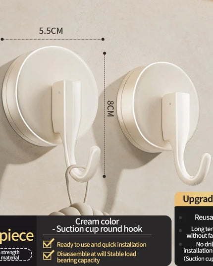 No Drill Suction Cup Hook With Strong Door Bathroom Kitchen Wall Mounted Row Hook Kitchen Hook Adhesive Hooks