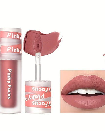 Matte Lip Gloss - Smudge-resistant, non-stick cup waterproof and sweatproof, long-lasting matte silky velvet lip gloss
