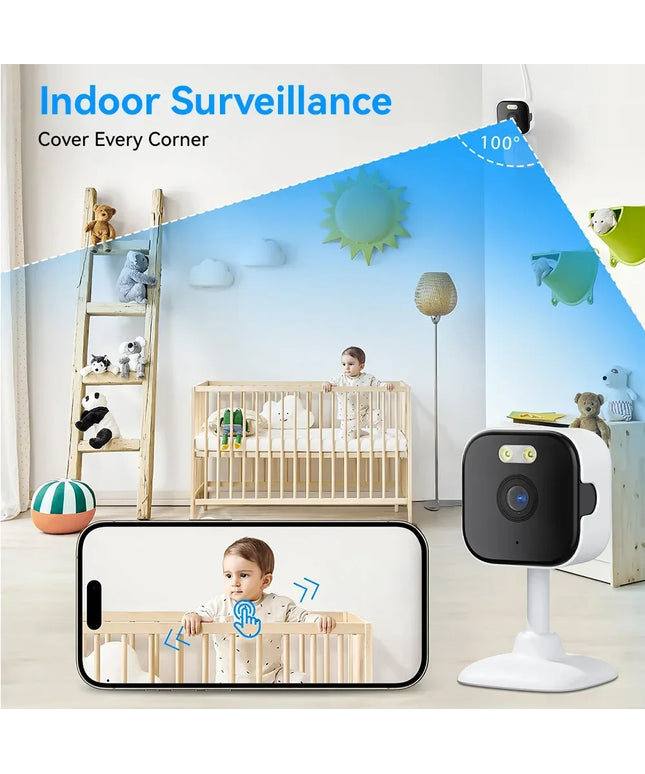 5MP HD Indoor Security Camera 2.4G/5G WiFi IP Surveillance Cam with Color Night Vision Human Detection 2-Way Audio O-KAM Pro APP