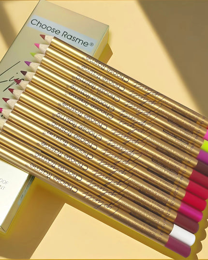 12-color matte lip liner, plumps lips, long-lasting, waterproof, smudge-proof, a must-have for dates and parties