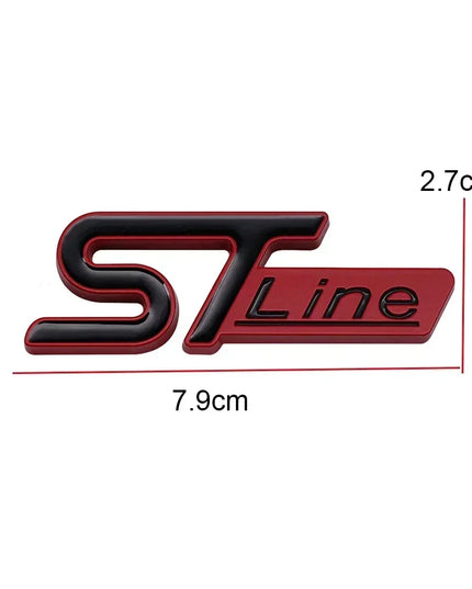 For FORD ST LINE Logo Front Grill Emblem Badge Car Rear Trunk Sticker Decals Focus Kuga Fiesta Mondeo ESCAPE Ecoboost
