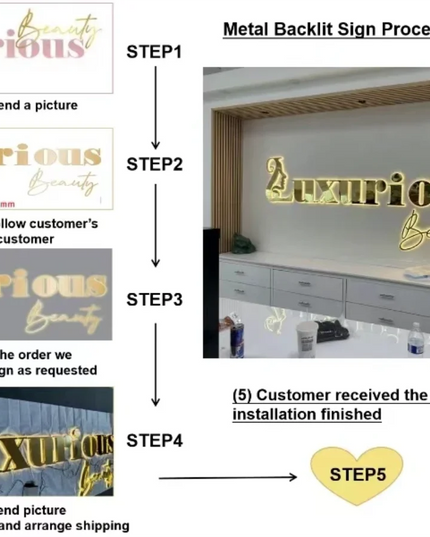 Custom Metal illuminated Backlit Signs 3D Letters For Business Logo Salon Storefront Reception Office Outdoor Decor Dropshipping