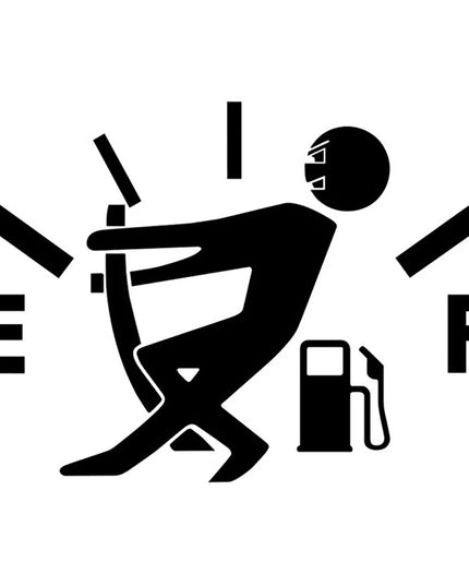 Funny Car Stickers Pull Fuel Tank Pointer Reflective Vinyl Sticker High Gas Decal Fuel Gage Empty Stickers Decal Auto Exterior