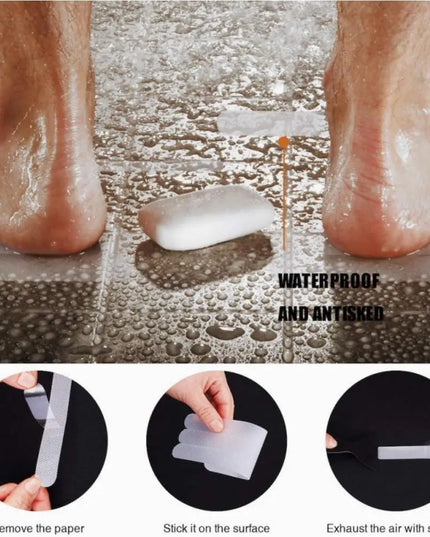 New Anti-Slip Strips Shower Stickers Bath Safety Strips Transparent Non Slip Strips Stickers for Bathtubs Showers Stairs Floors