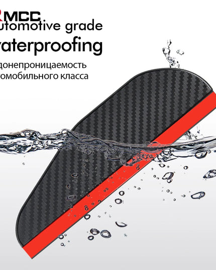 2PCS Carbon Fiber Sun Visor Shade Cover Car Rearview Mirror Rain Eyebrow Protector Clear Vision for Rain Car Mirror Accessories