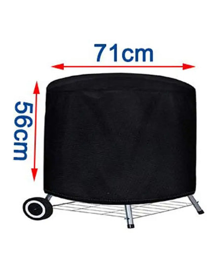 Round Black Outdoor Grill Cover Fire Pit Stove BBQ Covers Waterproof Heavy Duty Garden 210D Cloth Electric BBQ Protection Cover