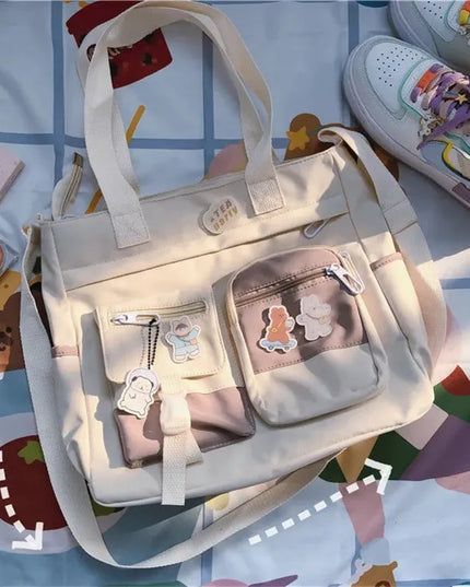 Waterproof Canvas Women Handbags Shoulder Bag Nylon Ladies Messenger Bag Oxford Crossbody Bags Tote Book Bags for Girls Satchels