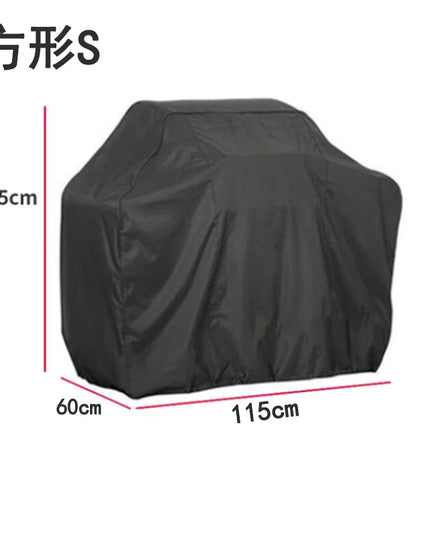 BBQ Cover Anti-Dust Waterproof Heavy Duty Grill Cover Rain Protective Round Rectangle Outdoor Barbecue Cover Accessories