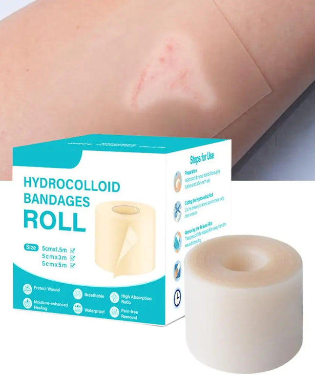 1 Roll Hydrocolloid Roll Invisible Hydrocolloid Dressing With Self-Adhesive Bed Sore Bandages For Wound Care Hydrocolloid Patch
