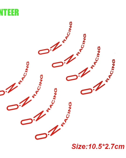 8Pcs OZ Racing Car Wheel Sticker Universal Auto Accessories