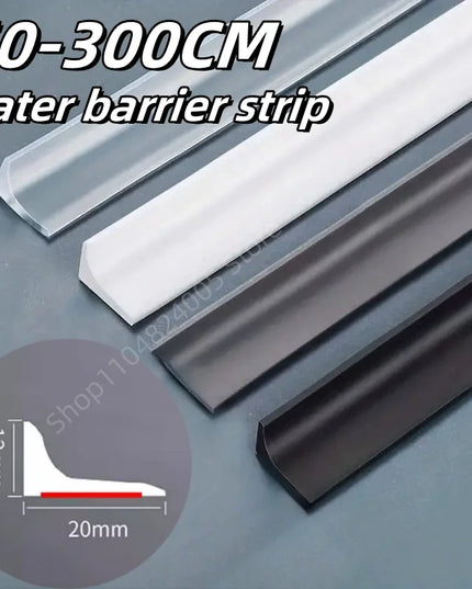 Self-Adhesive Silicone Bathroom Retention Water Retaining Strip Bendable Bathroom Door Washing Machine Shower Dam Barrier