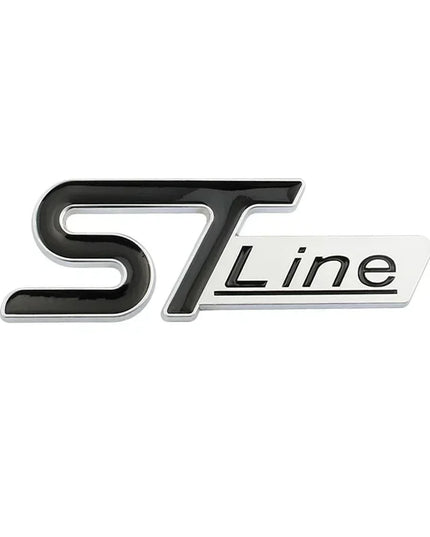 For FORD ST LINE Logo Front Grill Emblem Badge Car Rear Trunk Sticker Decals Focus Kuga Fiesta Mondeo ESCAPE Ecoboost