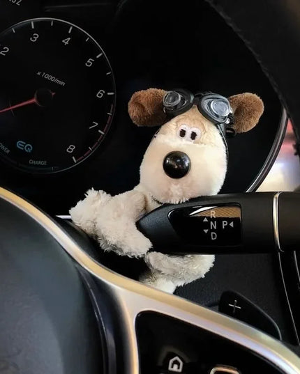 Plush Puppy Clutch Decoration Car Wiper Turn Signal Switch Decoration Cute Dog Car Wiper Doll Interior Accessories