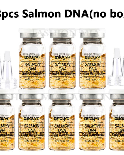 Stayve 8ml Face Salmon DNA Gold Ampoule Booster Serum Kit Natural Lighten melanin Whitening Moisturizing Care Skin