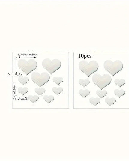 1Set 3D Love Hearts Mirror Wall Sticker Decal Wall Art Removable Wedding Decoration Kids Room Decoration Toilet Table Stickers