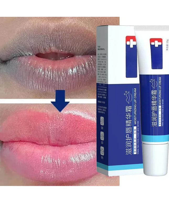 Lip serum cream, lightens lip lines, brightens lip color, moisturizes and moisturizes treatment