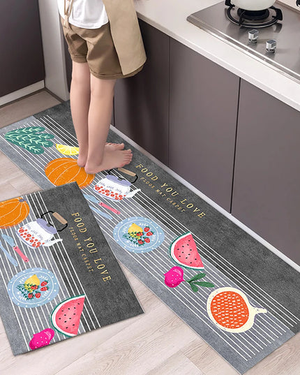 Non-slip Kitchen Mat Long Rugs Crystal Velvet Carpet for Living Room Absorbent Foot Mats Bedroom Doormat Alfombra Small Rugs