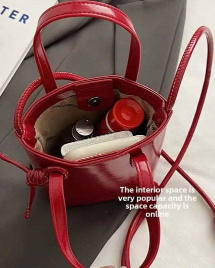 PU Leather Mini Crossbody Bag for Women 2025 New Korean Fashion Luxury Shoulder Bags Female Simple Retro Handbags and Purses