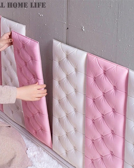 Tatami anti-collision soft foam pad 3D wall sticker wallpaper self-adhesive thick children's bedroom living room wall pad