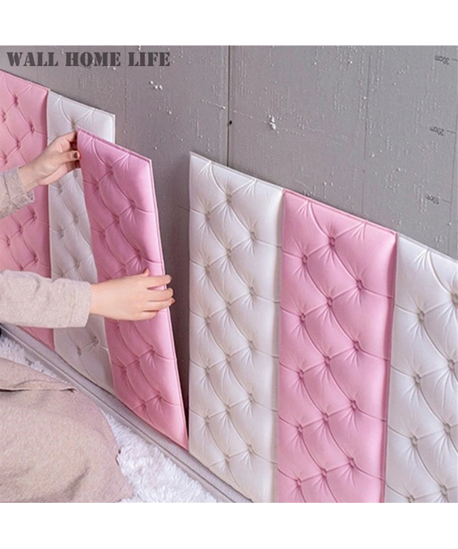 Tatami anti-collision soft foam pad 3D wall sticker wallpaper self-adhesive thick children's bedroom living room wall pad