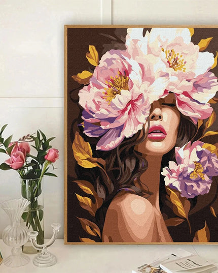 Diamond Painting Beauty Girl Diamond Art Painting Full Square Round Flower 5D Diy Embroidery Mosaic Woman Home Decor