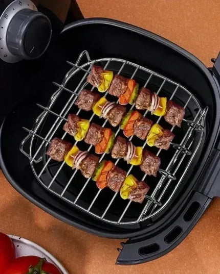 BBQ Air Electric Fryer Accessories 430 Stainless Steel Double Layer Grill Rack Steam Rack Air Fryer Rack Kitchen,Dining & Bar