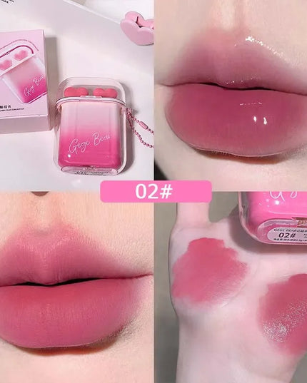 Rose Pink Liquid Lipstick Mirror Water Lip Gloss Matte Velvet Lip Glaze Combination Long Lasting Lip Tint Cosmetic Kits Lipgloss