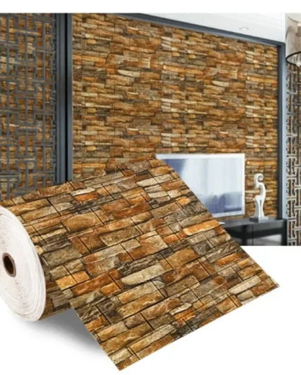 70cmx2m Meter Foam 3D Wall Stickers Self Adhesive Panel Home Decor Living Room Bedroom House Decoration Bathroom Brick Wallpaper